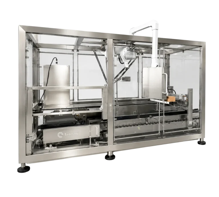 MAQUINA EMPACADORA ROBÓTICA INTEGRADA CON FORMADORA Y ENCINTADORA DE CAJAS
