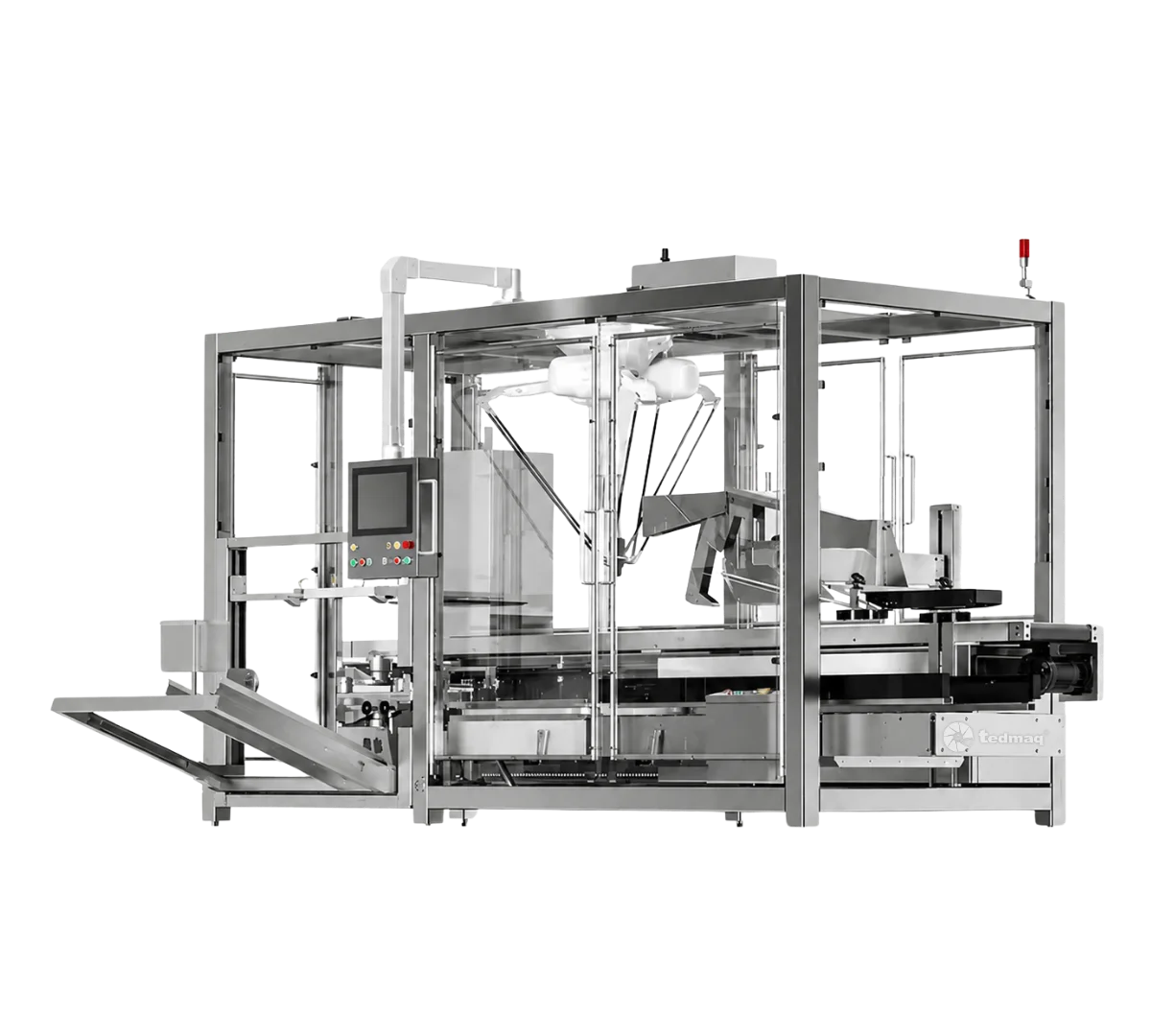 MÁQUINA EMPACADORA ROBÓTICA INTEGRADA CON FORMADORA Y ENCINTADORA DE CAJAS